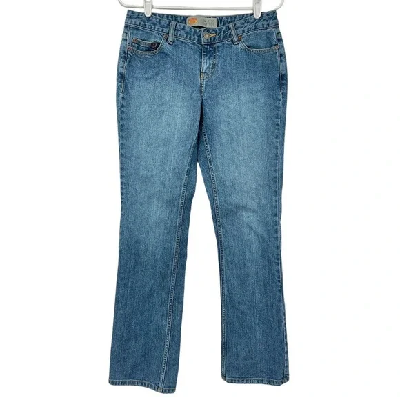 ROUTE 66 Women's Low Rise Boot Cut Blue Denim Jeans Size 6 Average (W29"xL31") - Picture 1 of 11